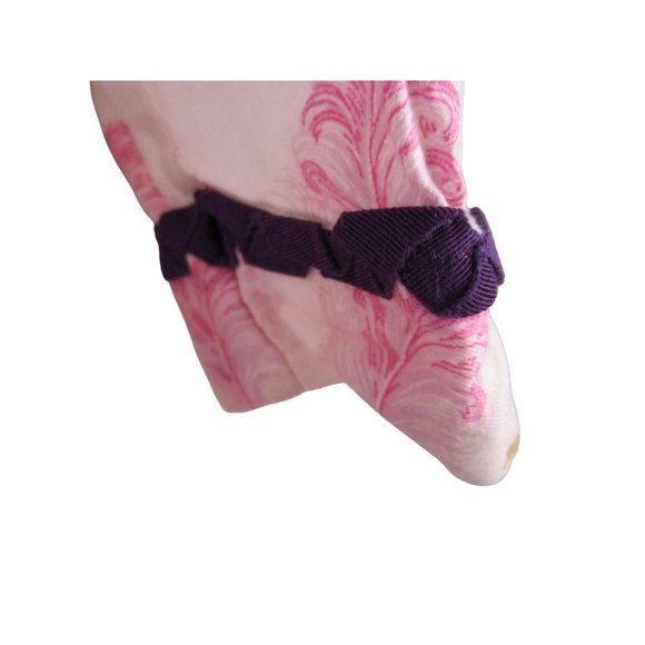 Victoria's Secret Gold Label Feather Bow Ribbon Pajama Set Ladies XS Dee Damage - Picture 13 of 16